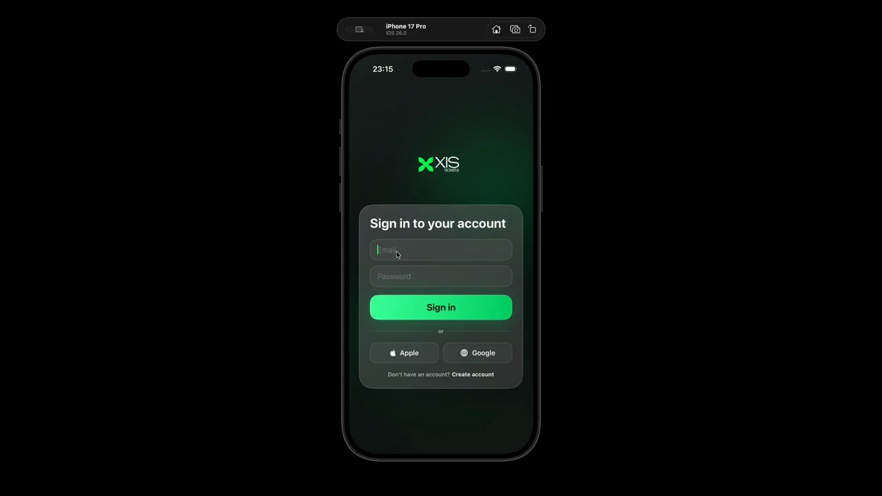 Interface do projeto XiS Tickets